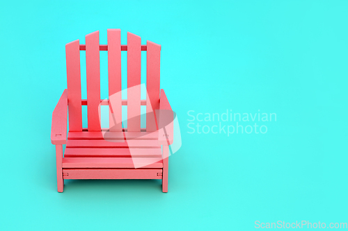 Image of Salmon Pink Wooden Chair for Solitude