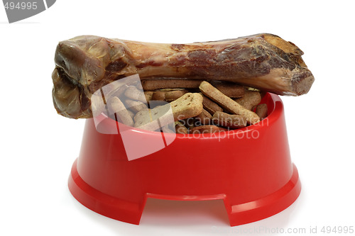 Image of Bowl with dog food