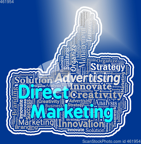 Image of Direct Marketing Thumb Indicates Emarketing Thumbs Up