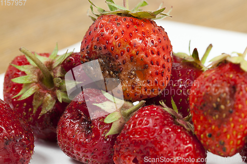 Image of red overripe strawberry