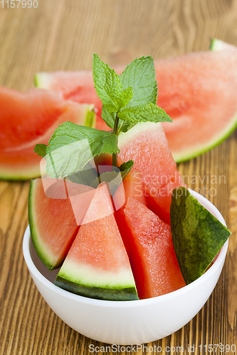 Image of sliced red watermelon