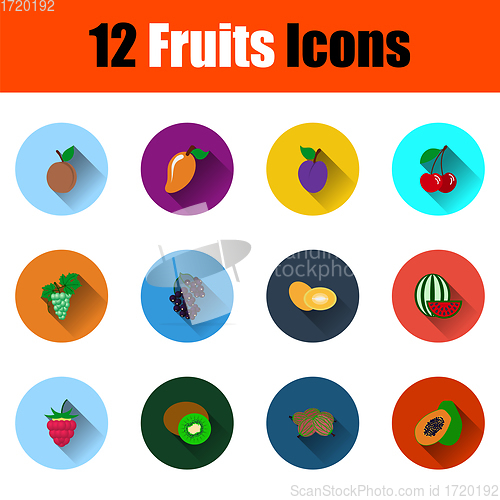 Image of Set Of Fruits Icons