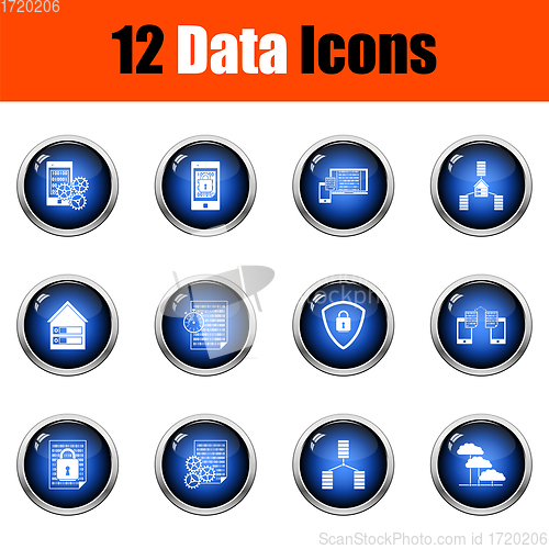 Image of Data Icon Set