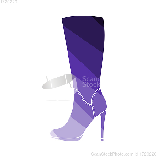 Image of Autumn Woman High Heel Boot Icon