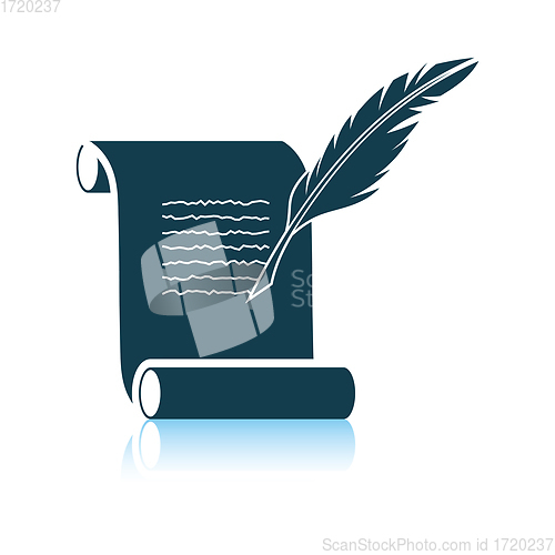 Image of Feather and scroll icon