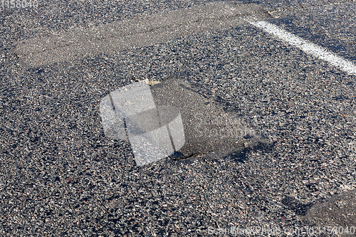 Image of asphalt hole
