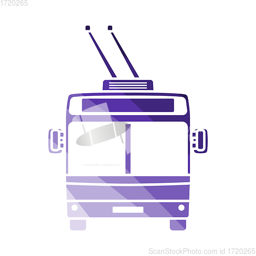 Image of Trolleybus Icon Front View