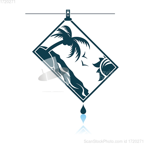 Image of Icon Of Photograph Drying On Rope