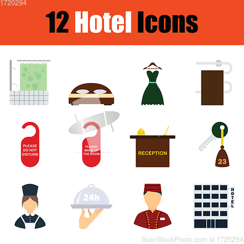 Image of Set of hotel icons