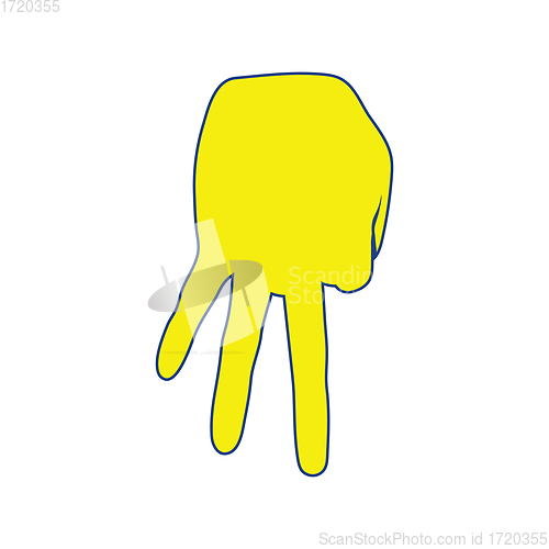Image of Baseball catcher gesture icon