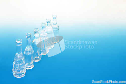 Image of Old Fashioned Glass Bottles Retro Theme