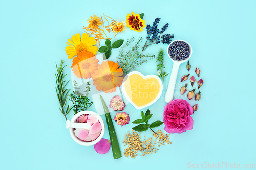 Image of Summer Flowers and Herbs for Natural Skincare Remedies