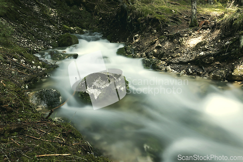 Image of mountain stream close up