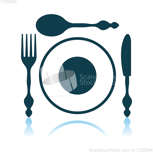 Image of Silverware And Plate Icon