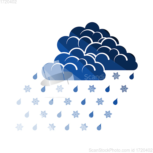 Image of Rain With Snow Icon