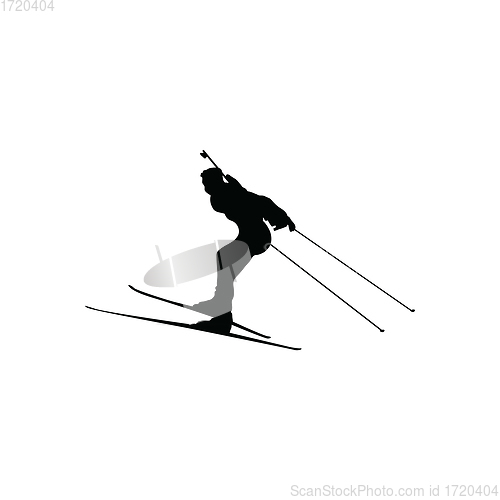 Image of Biathlon sportsman silhouette