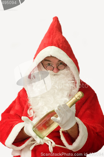 Image of Santa with Champaigne