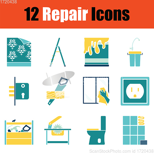 Image of Set of repair icons