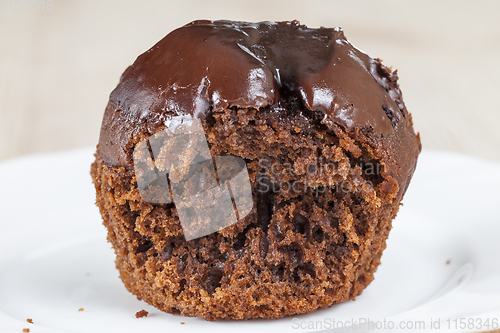 Image of bitten chocolate cake