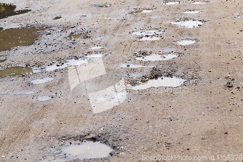 Image of puddles on the road