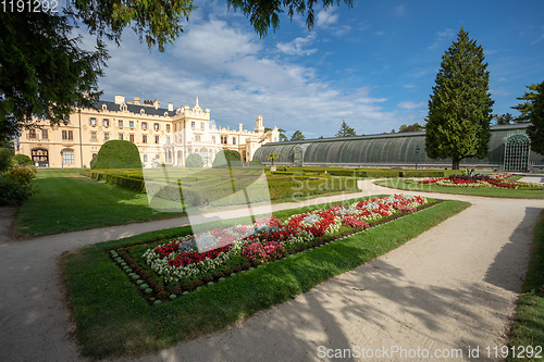 Image of State chateau Lednice in South Moravia, Czech Republic