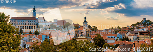 Image of Mikulov city and castle, Czech Republic