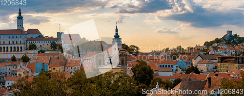 Image of Mikulov city and castle, Czech Republic