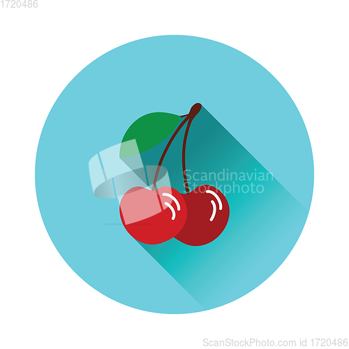 Image of Flat design icon of Cherry