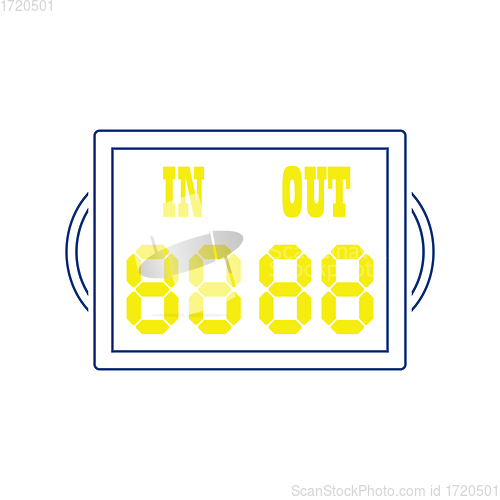 Image of Icon of football referee scoreboard