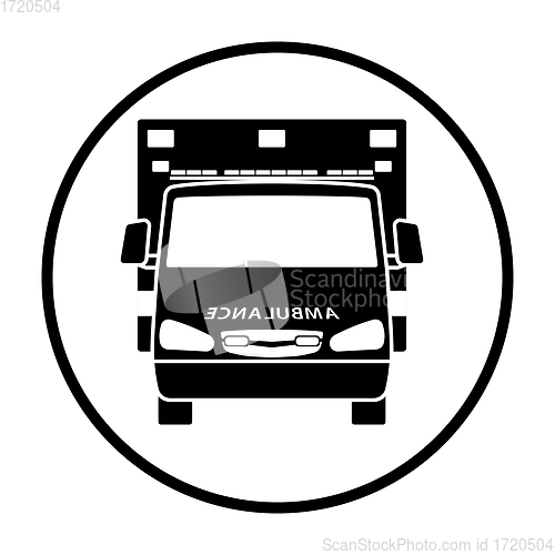 Image of Ambulance  icon front view