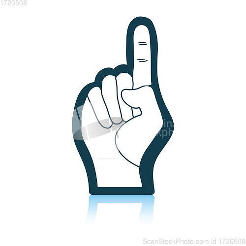 Image of American football foam finger icon