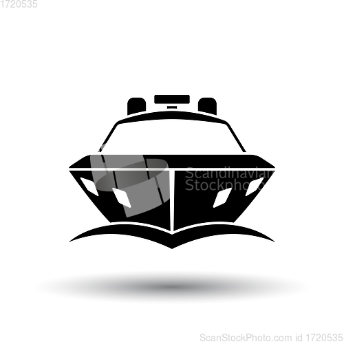 Image of Motor yacht icon front view