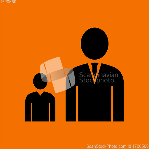 Image of Man Boss With Subordinate Icon