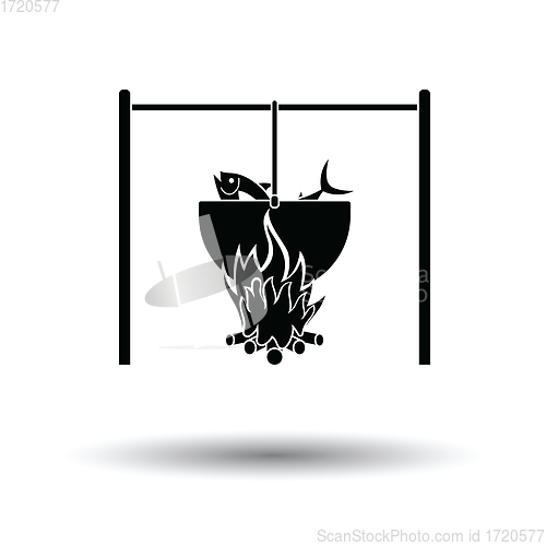Image of Icon of fire and fishing pot