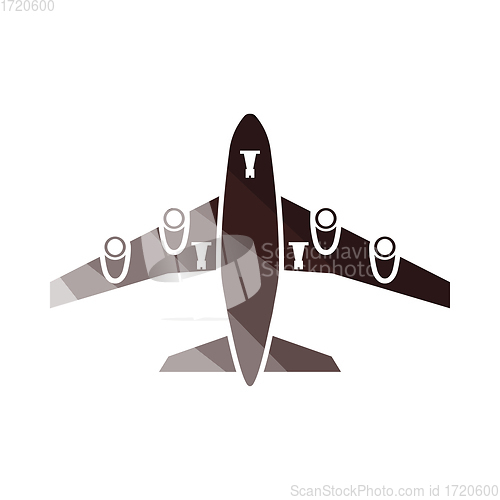 Image of Airplane Takeoff Icon Front View