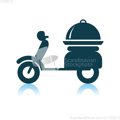 Image of Delivering Motorcycle Icon