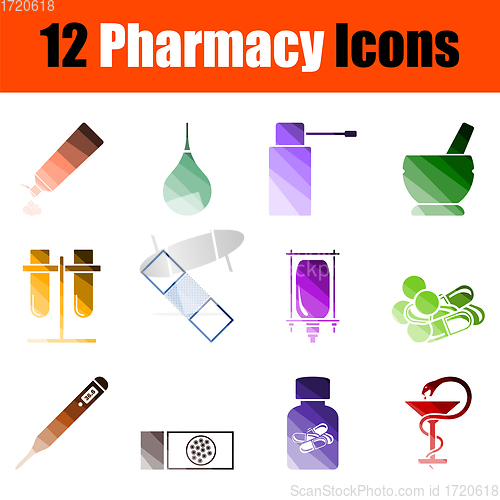 Image of Set of Pharmacy Icons