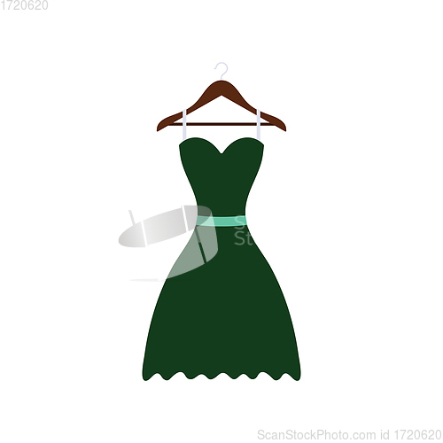 Image of Elegant dress on shoulders icon