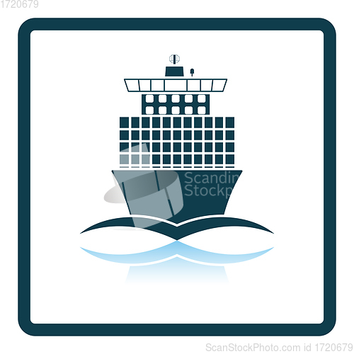 Image of Container ship icon front view