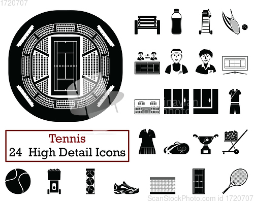 Image of Set of 24 Tennis Icons