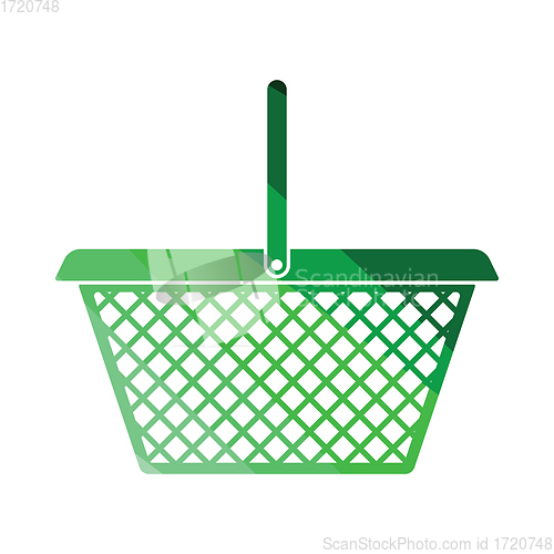 Image of Supermarket shoping basket icon