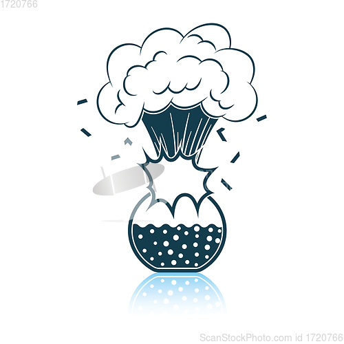 Image of Icon explosion of chemistry flask