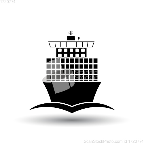 Image of Container ship icon front view