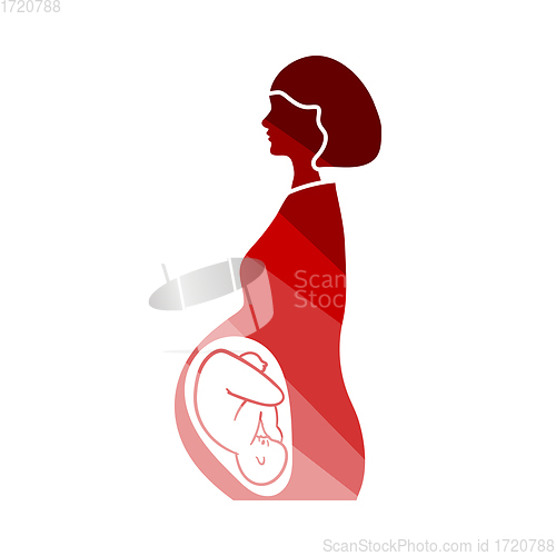 Image of Pregnant Woman With Baby Icon