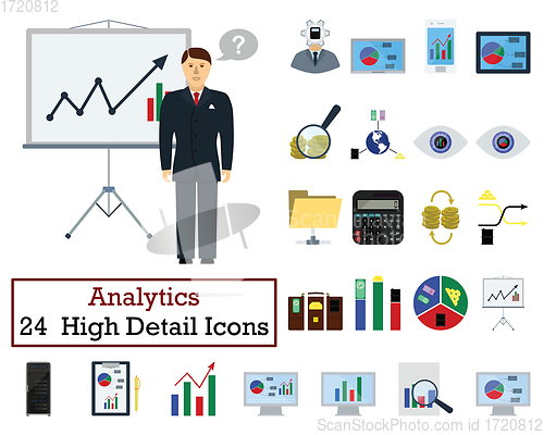 Image of Set of 24  Analytics  Icons