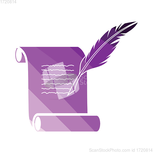 Image of Feather and scroll icon