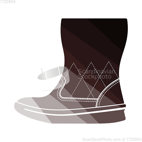 Image of Woman Fluffy Ugg Boot Icon