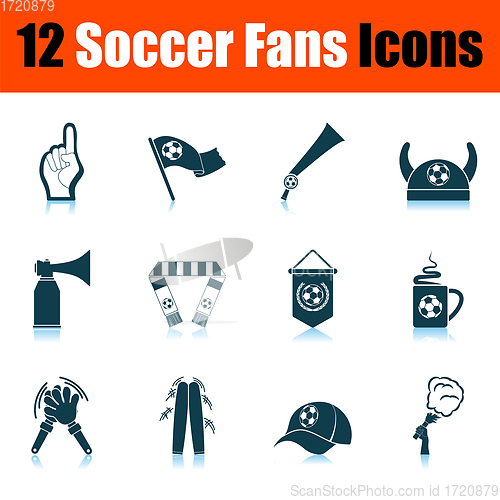 Image of Soccer Fans Icon Set