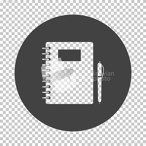 Image of Exercise book with pen icon