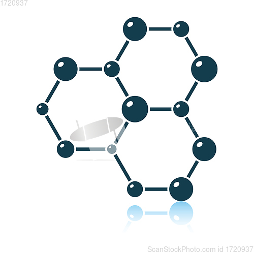 Image of Icon of chemistry hexa connection of atoms